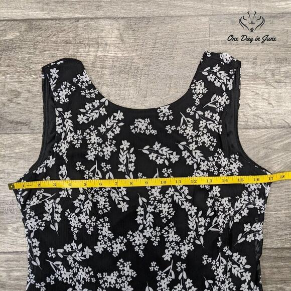 Calvin Klein High Neck Zip Back Floral Mini Dress Size 8 - Picture 3 of 5